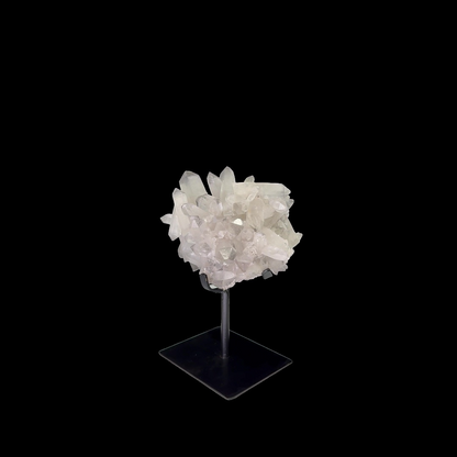 Clear Quartz Cluster on Custom Metal Stand – 22cm | 1.74kg