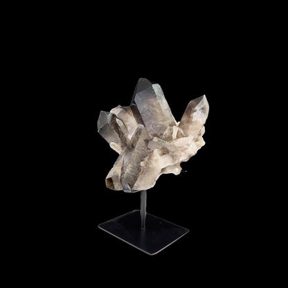 Smoky Quartz Cluster on Custom Metal Stand – 31cm | 5.15kg