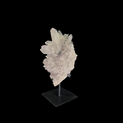 Clear Quartz Cluster on Custom Metal Stand – 29.5cm | 2.75kg