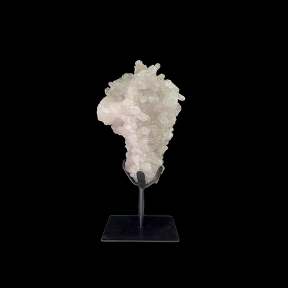 Clear Quartz Cluster on Custom Metal Stand – 36cm | 4.82kg