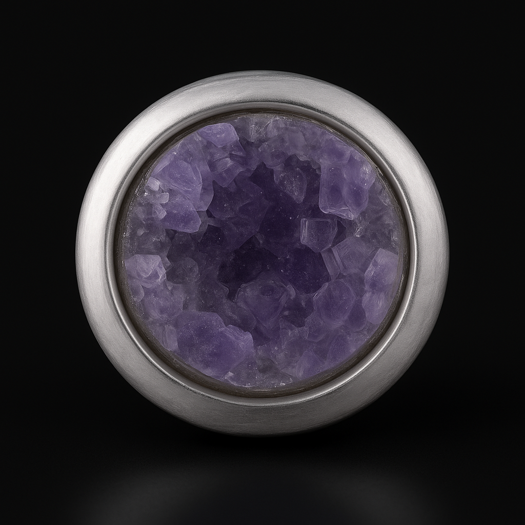 Amethyst Druse Earring #S13