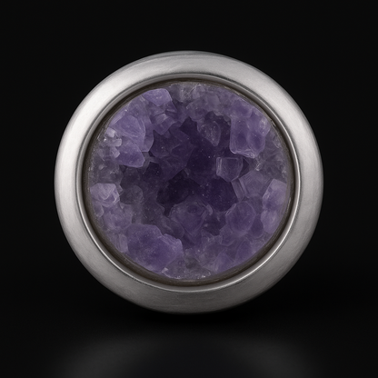 Amethyst Druse Earring #S13