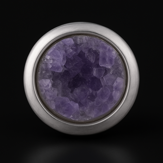 Amethyst Druse Earring #S13