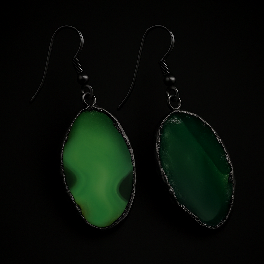 Agate Slice Earring #1514.1
