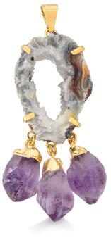 Agate Geode with three Points Pendant #105.1