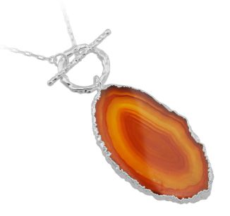 Agate Slice Necklace #2020.1