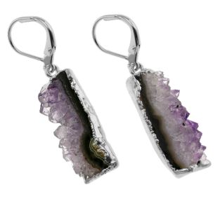 Amethyst Druse Earring #1519.1