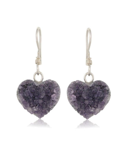 Amethyst Druse Earring #S16