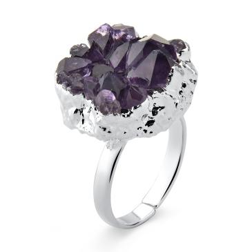 Amethyst Druse Ring #527.1
