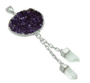 Amethyst Druse with Double Point Pendant #28.1
