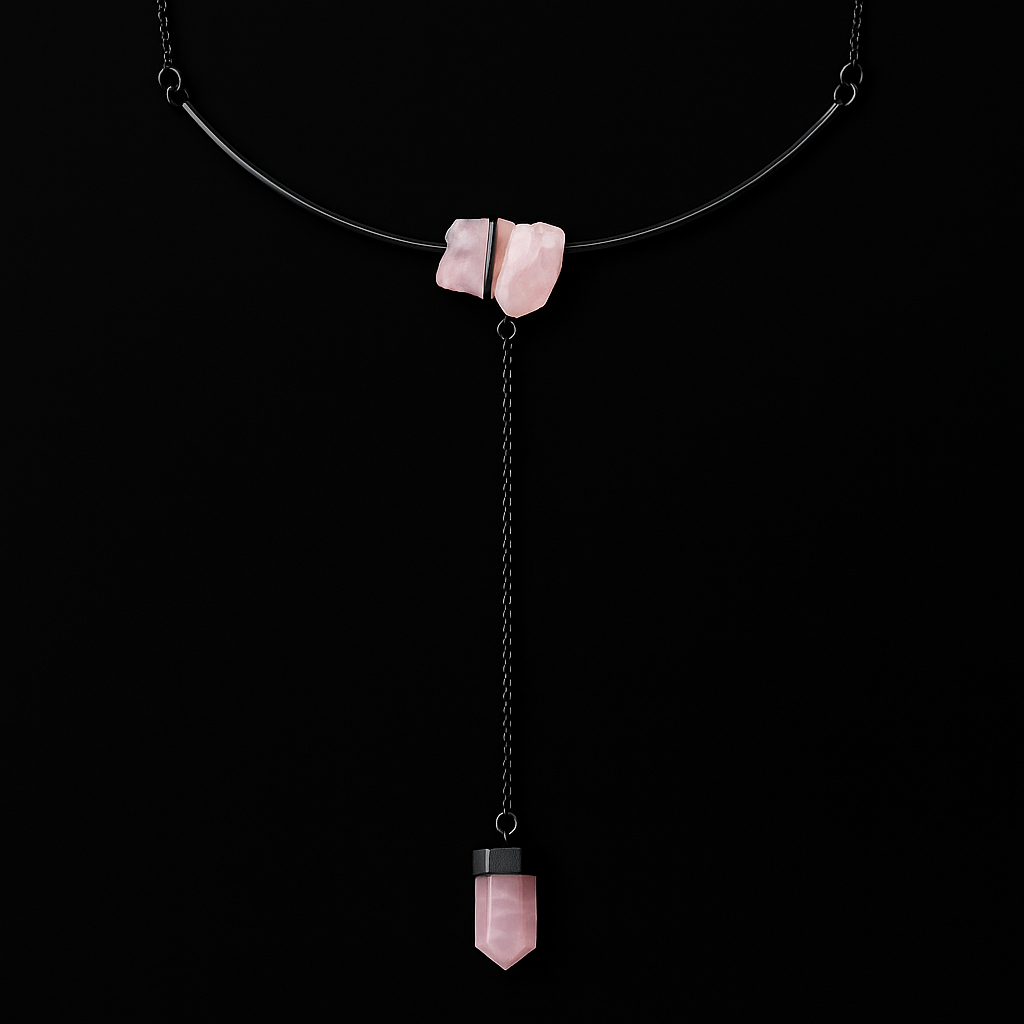 Double Crystal Ended Necklace #2064.1