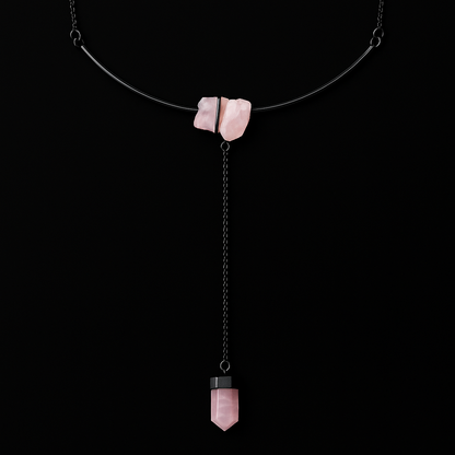 Double Crystal Ended Necklace #2064.1