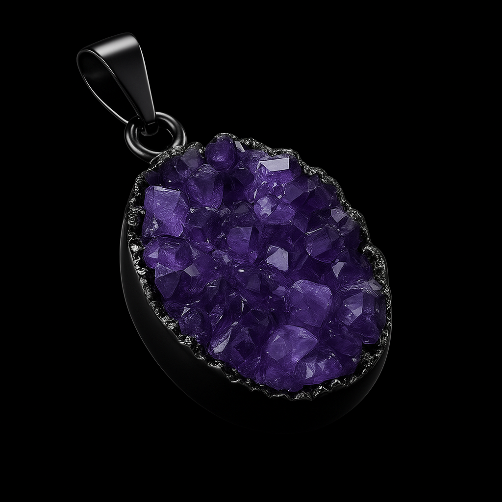 Amethyst Druze Pendant #16.1