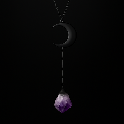 Moon with Crystal Necklace #2071.1