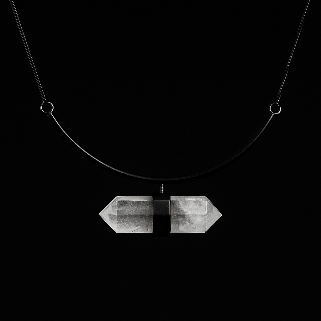 double terminated Point Crystal Necklace #2037.1