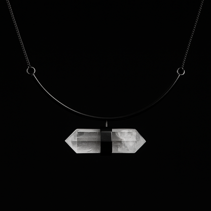 double terminated Point Crystal Necklace #2037.1