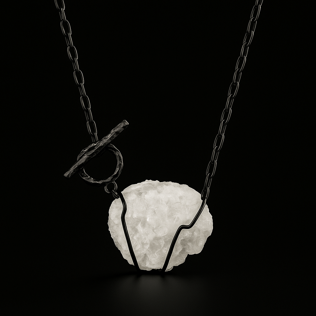 Rough Crystal end Necklace #2066.1