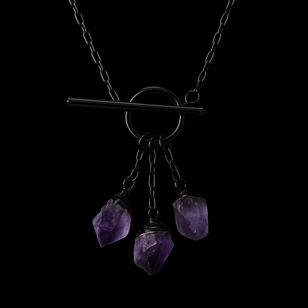 Triple Crystal Necklace #2079.1