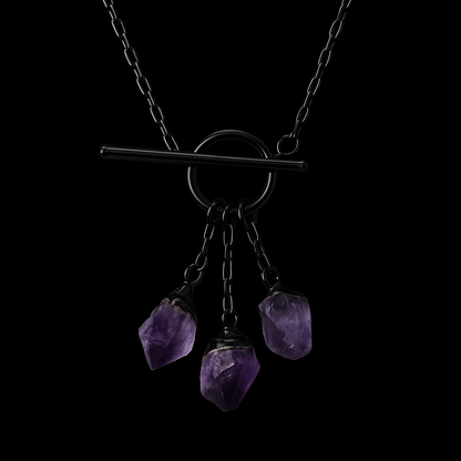Triple Crystal Necklace #2079.1