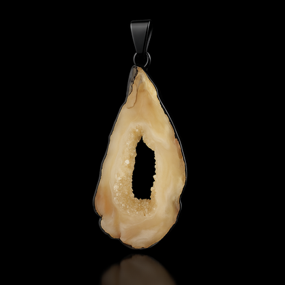Natural Geode Metalized Pendant #100.1