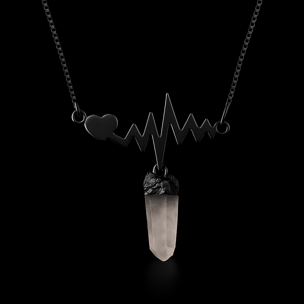 Heart Beat Crystal Necklace #2059.1