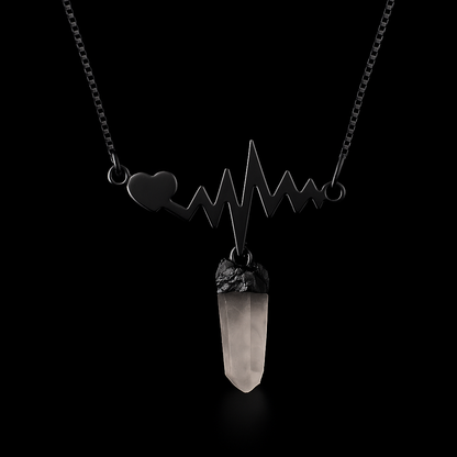 Heart Beat Crystal Necklace #2059.1