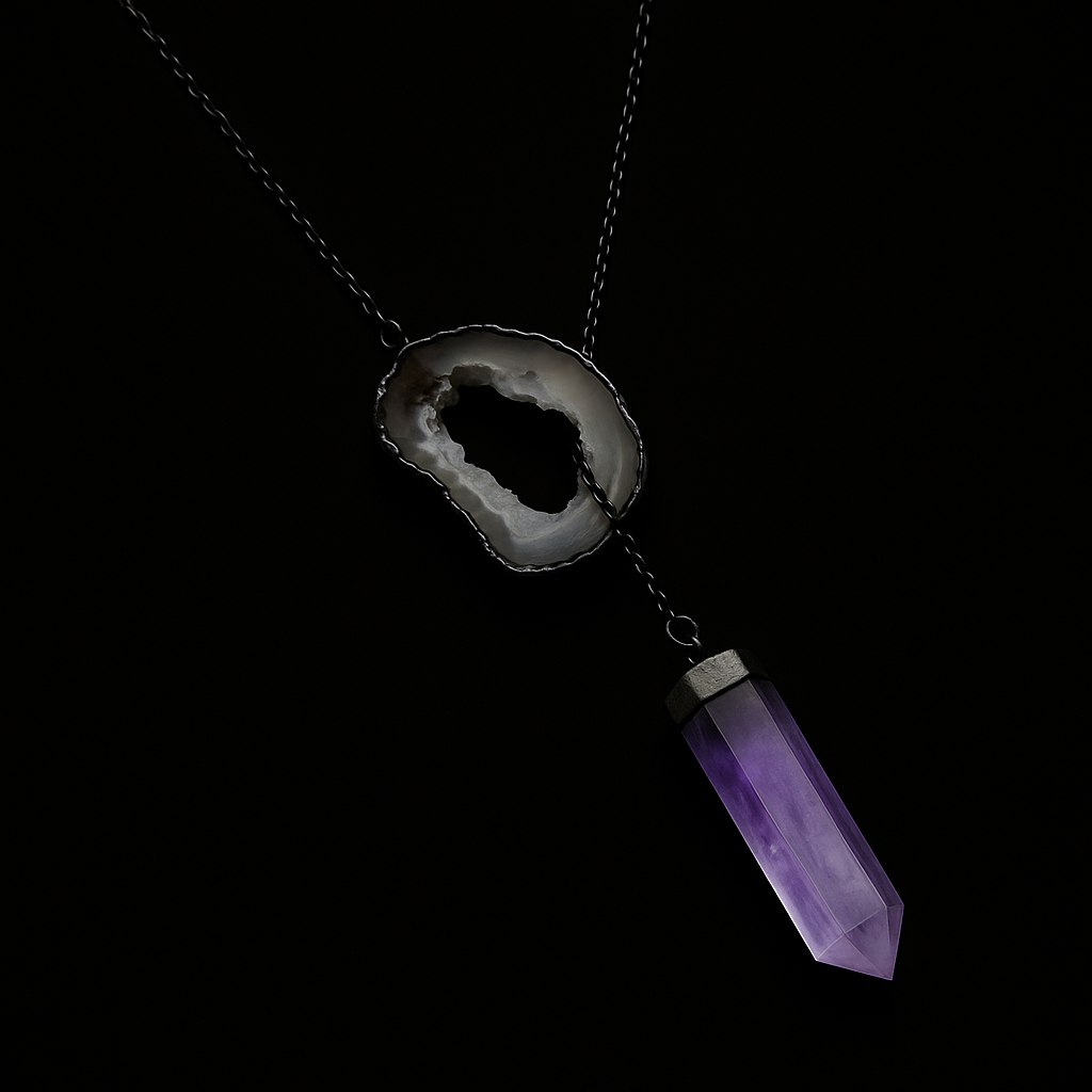 Geode with Point Necklace #2010.1