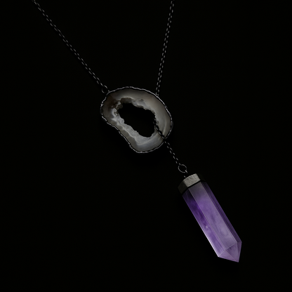 Geode with Point Necklace #2010.1
