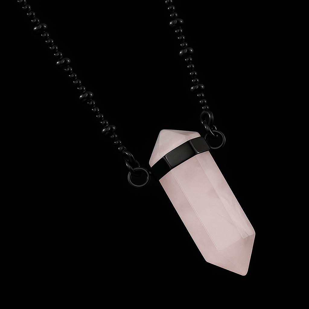 Crystal double terminated Point Necklace #2036.1