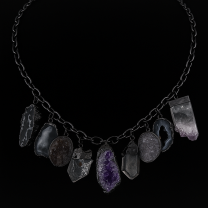 Multi Crystal Necklace #2009.1