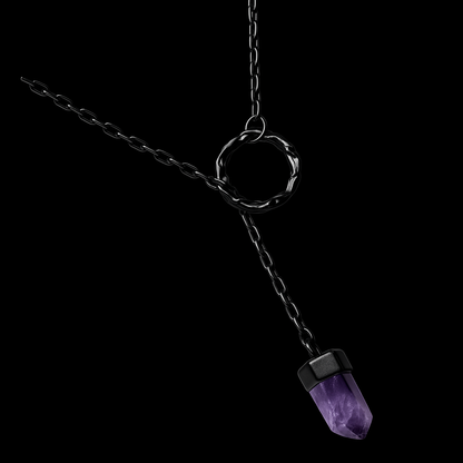 Crystal Point end Necklace #2034.1