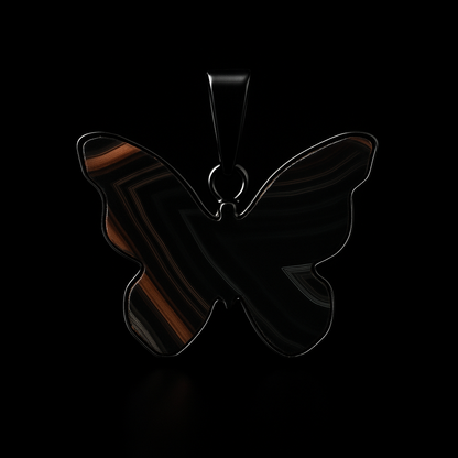 Butterfly shaped Agate Pendant #129.1