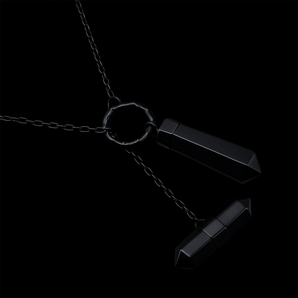 Double Crystal end Necklace #2022.1