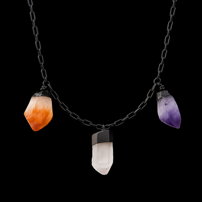 Tripe Rough Point Necklace #2042.1