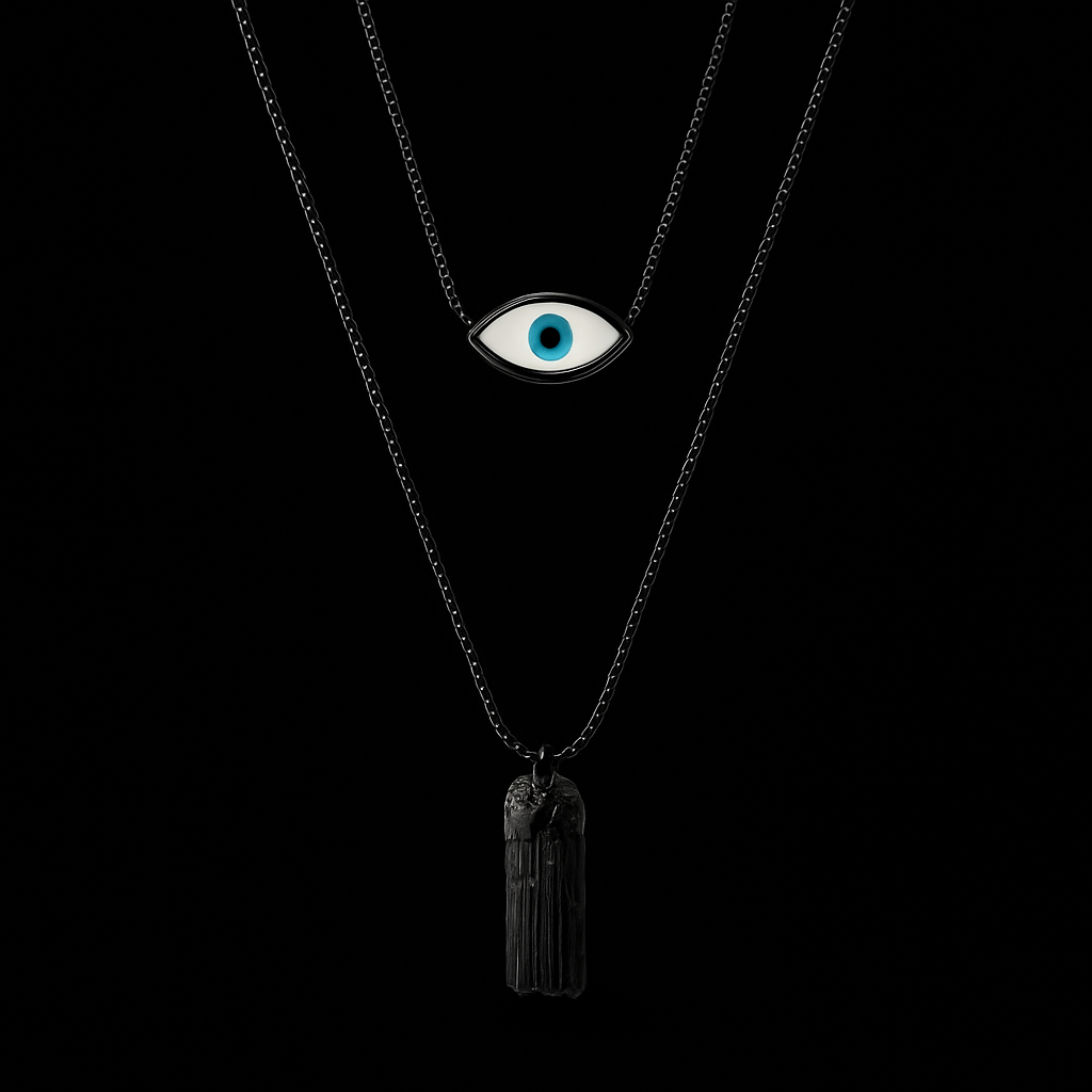 Mother of Pearl with Tourmaline Necklace #2061.1