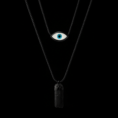 Mother of Pearl with Tourmaline Necklace #2061.1