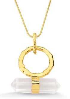 double terminated Crystal Point end Necklace #2047.1