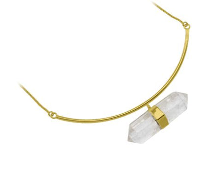 double terminated Point Crystal Necklace #2037.1