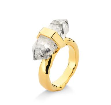 double terminated Point Ring #1 #518.1