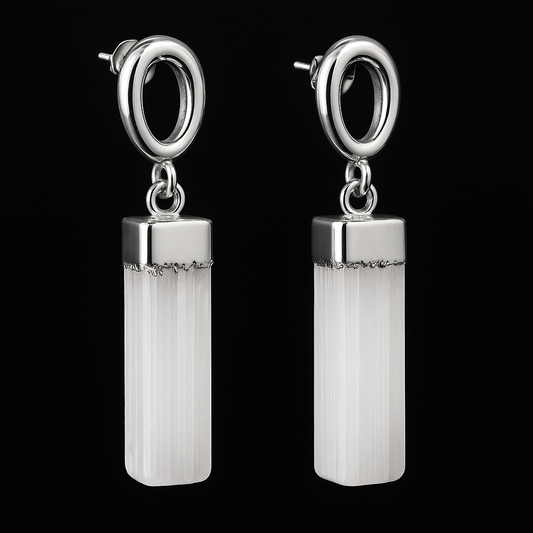 Selenite or Kyanite Earring #1502.1