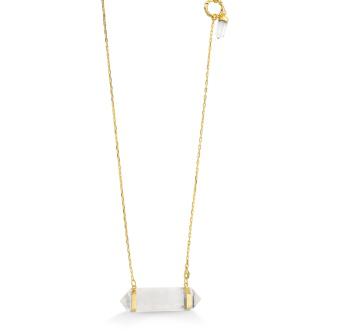 Crystal double terminated Point Necklace #2058.1