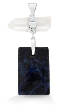 Crystal with Agate Pendant #102.1