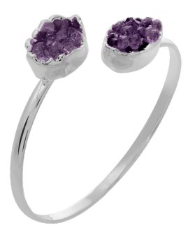 Double Amethyst Druse Bracelet #1020.1