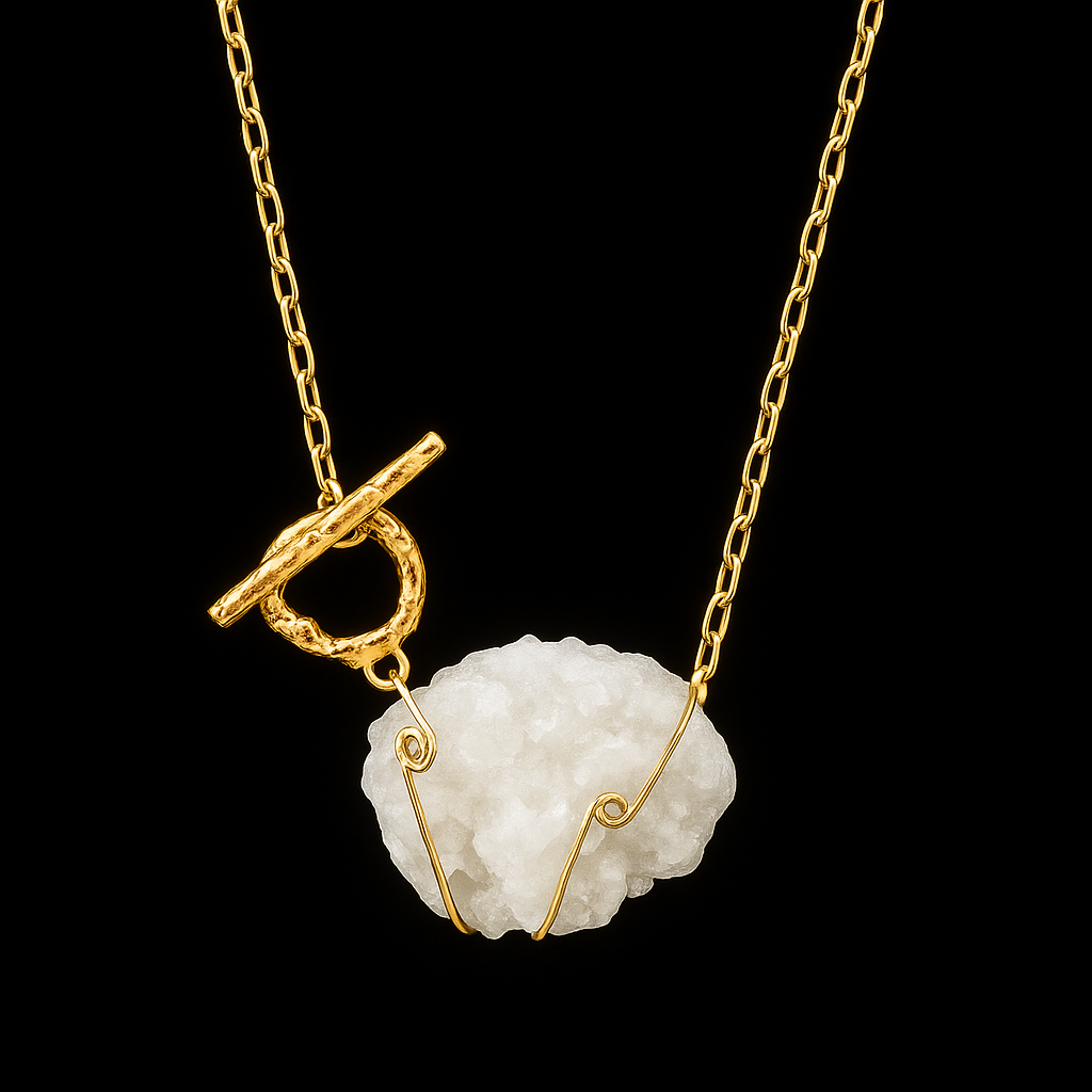 Rough Crystal end Necklace #2066.1