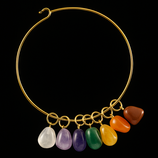 Tumble Stone Mix 7 Chakras Bracelet #1014.1