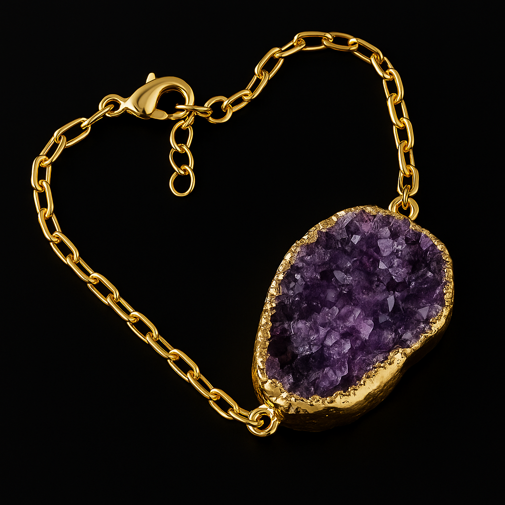 Amethyst Druse Bracelet #1002.1