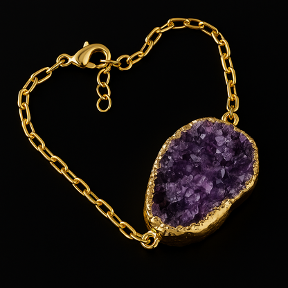 Amethyst Druse Bracelet #1002.1