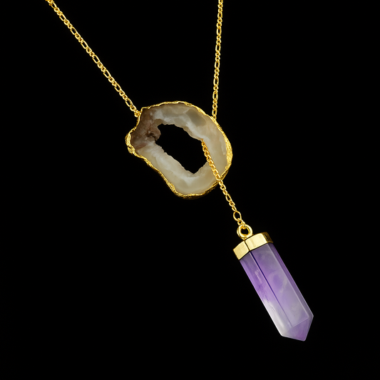 Geode with Point Necklace #2010.1