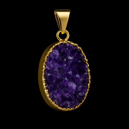 Amethyst Druze Pendant #16.1