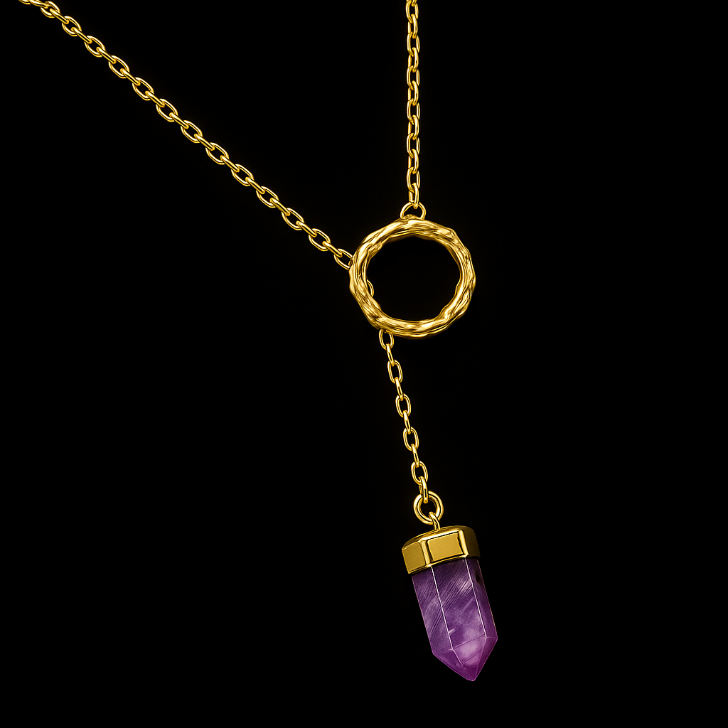 Crystal Point end Necklace #2034.1